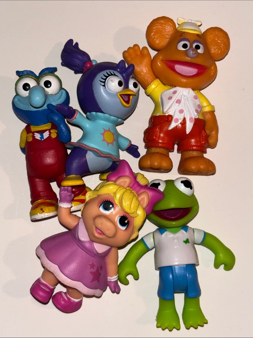 2019 Just Play Disney Junior Muppet Babies 2” Figure Kermit Miss Piggy Fonzie